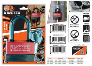 KNITEX-E-10 BLACK ASMA KİLİT 55 MM