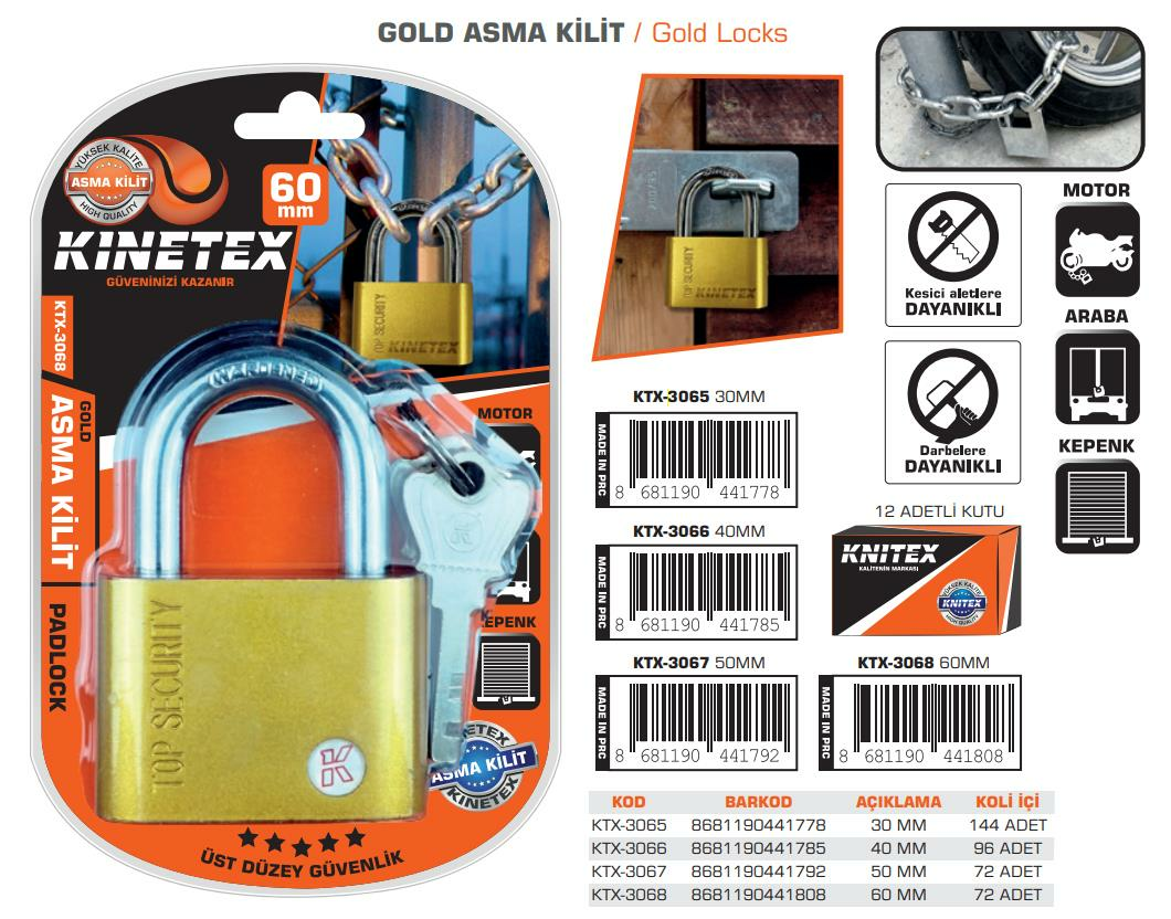 KNITEX-D-9 GOLD ASMA KİLİT 60 MM