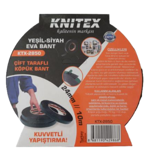 KNITEX-24MM*10M YEŞİL-SİYAH EVA BANT KTX-2850