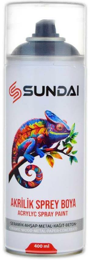 SUNDAI AKRİLİK SPREY BOYA 400ML MAT SİYAH RAL9005 (12)