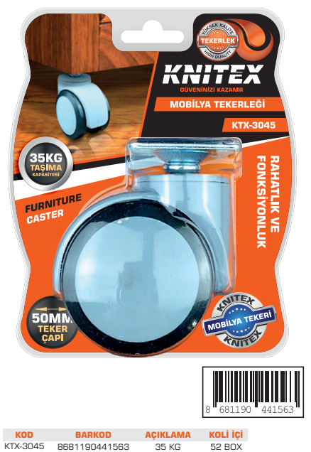 KNITEX-50'LİK TABLALI TEKER